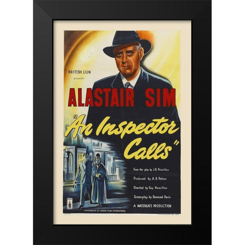An Inspector Calls Black Modern Wood Framed Art Print by Hollywood Photo Archive