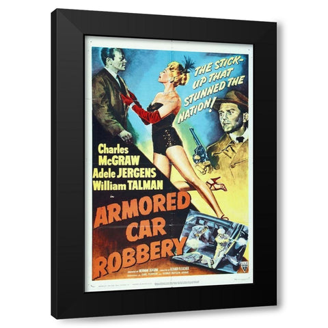 Armored Car Robbery Black Modern Wood Framed Art Print with Double Matting by Hollywood Photo Archive