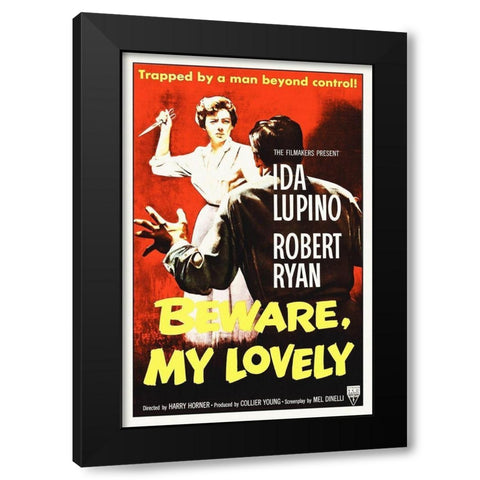 Beware My Lovely Black Modern Wood Framed Art Print by Hollywood Photo Archive