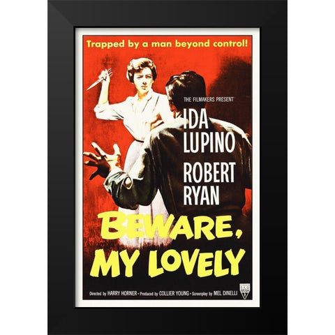 Beware My Lovely Black Modern Wood Framed Art Print by Hollywood Photo Archive