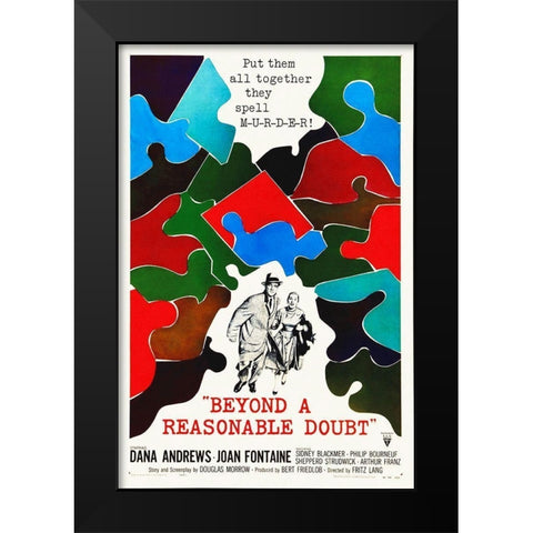 Beyond A Reasonable Doubt Black Modern Wood Framed Art Print by Hollywood Photo Archive