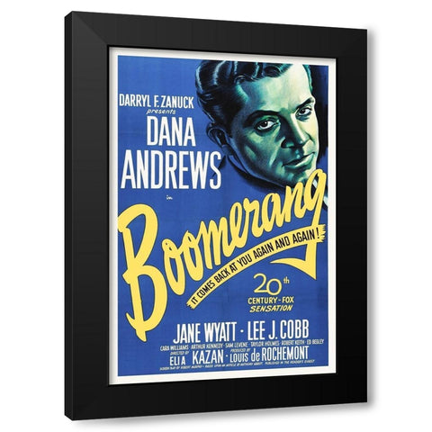 Boomerang Black Modern Wood Framed Art Print by Hollywood Photo Archive
