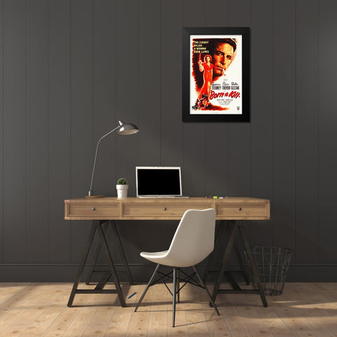 Born To Kill Black Modern Wood Framed Art Print by Hollywood Photo Archive