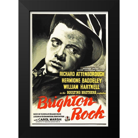 Brighton Rock Black Modern Wood Framed Art Print by Hollywood Photo Archive