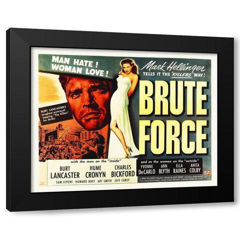 Brute Force Black Modern Wood Framed Art Print with Double Matting by Hollywood Photo Archive