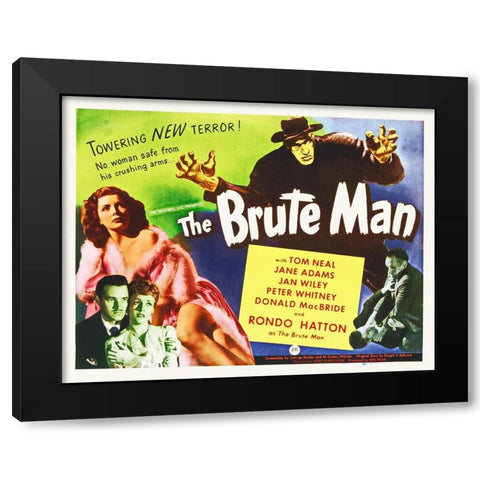 Brute Man Black Modern Wood Framed Art Print with Double Matting by Hollywood Photo Archive