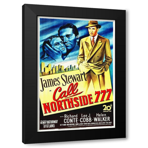 Call Northside 777 Black Modern Wood Framed Art Print by Hollywood Photo Archive