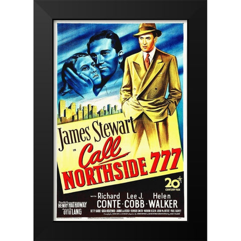 Call Northside 777 Black Modern Wood Framed Art Print by Hollywood Photo Archive