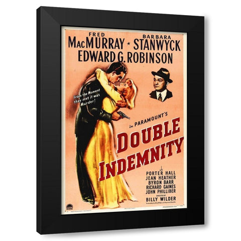 Double Indemnity Black Modern Wood Framed Art Print by Hollywood Photo Archive