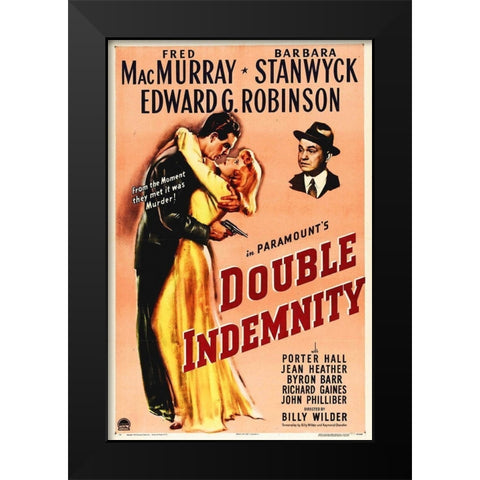 Double Indemnity Black Modern Wood Framed Art Print by Hollywood Photo Archive