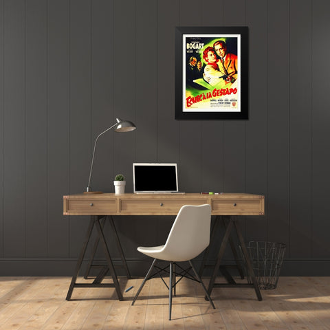 French - All Through The Night Black Modern Wood Framed Art Print by Hollywood Photo Archive
