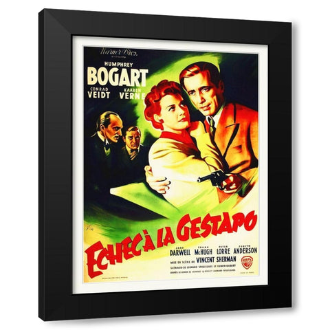 French - All Through The Night Black Modern Wood Framed Art Print by Hollywood Photo Archive