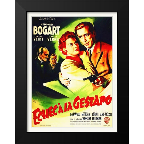 French - All Through The Night Black Modern Wood Framed Art Print by Hollywood Photo Archive