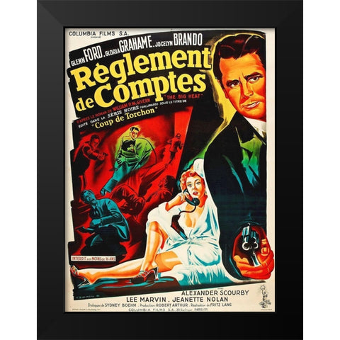 French - Big Heat Black Modern Wood Framed Art Print by Hollywood Photo Archive