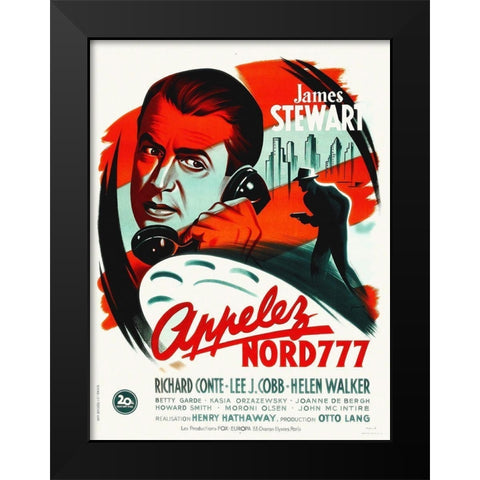 French - Call Northside 777 Black Modern Wood Framed Art Print by Hollywood Photo Archive