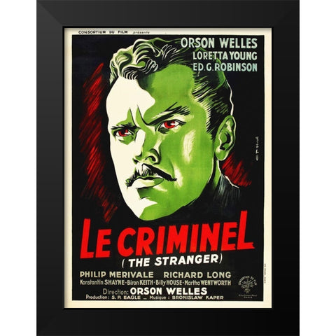 French - The Stranger Black Modern Wood Framed Art Print by Hollywood Photo Archive