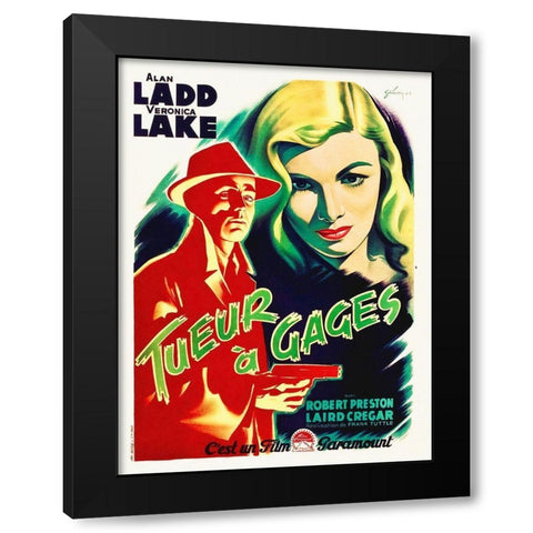 French - This Gun For Hire Black Modern Wood Framed Art Print with Double Matting by Hollywood Photo Archive