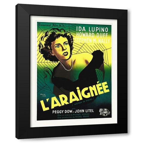 French - Women in Hiding Black Modern Wood Framed Art Print by Hollywood Photo Archive