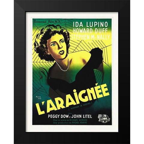 French - Women in Hiding Black Modern Wood Framed Art Print by Hollywood Photo Archive