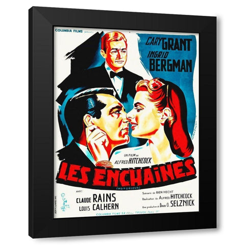 French Notorious Black Modern Wood Framed Art Print with Double Matting by Hollywood Photo Archive