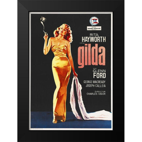 Gilda Black Modern Wood Framed Art Print by Hollywood Photo Archive