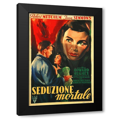 Italian - Angel Face Black Modern Wood Framed Art Print with Double Matting by Hollywood Photo Archive