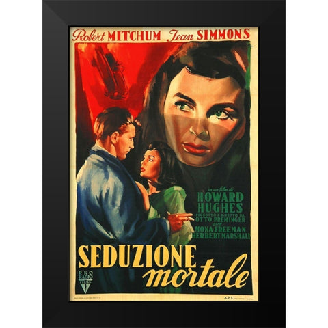 Italian - Angel Face Black Modern Wood Framed Art Print by Hollywood Photo Archive