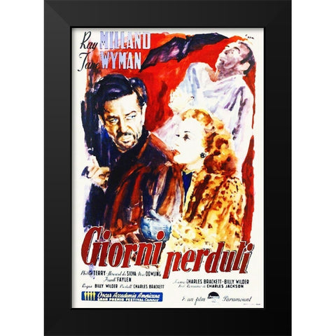 Italian - The Lost Weekend Black Modern Wood Framed Art Print by Hollywood Photo Archive