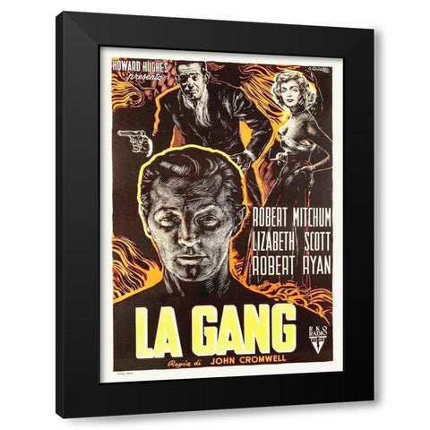 Italian - The Racket Black Modern Wood Framed Art Print with Double Matting by Hollywood Photo Archive