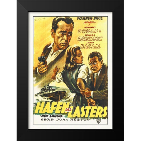 Key Largo Black Modern Wood Framed Art Print by Hollywood Photo Archive