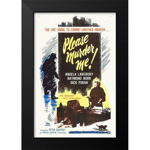Please Murder Me! Black Modern Wood Framed Art Print by Hollywood Photo Archive