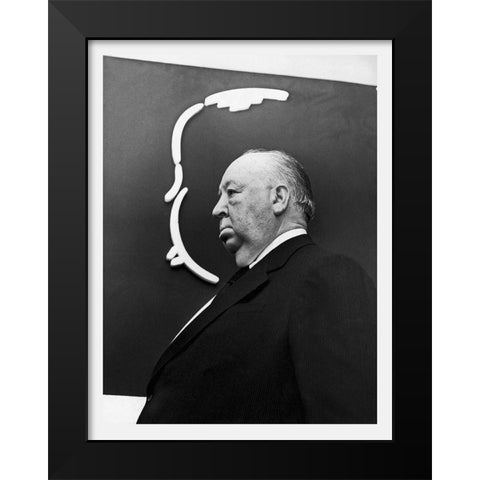 Promotional Still - Alfred Hitchcock Black Modern Wood Framed Art Print by Hollywood Photo Archive