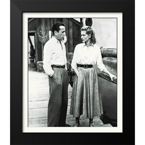 Promotional Still - Humphrey Bogart - Key Largo Black Modern Wood Framed Art Print by Hollywood Photo Archive