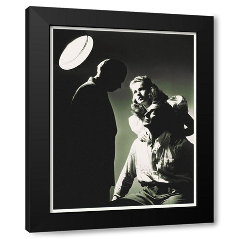 Promotional Still - Kiss Of Death Black Modern Wood Framed Art Print by Hollywood Photo Archive