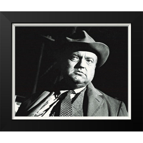 Promotional Still - Orsen Welles - A Touch of Evil Black Modern Wood Framed Art Print by Hollywood Photo Archive