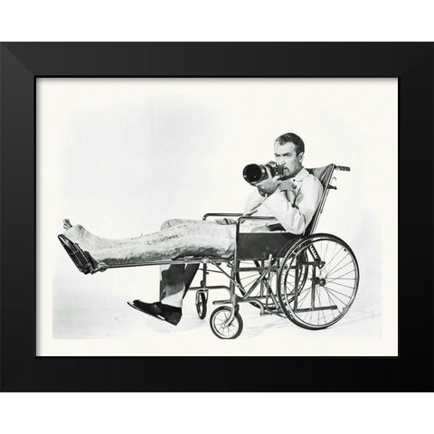 Promotional Still - Rear Window Black Modern Wood Framed Art Print by Hollywood Photo Archive