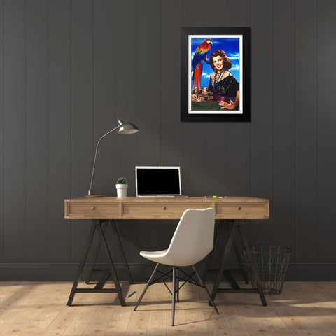 Promotional Still - Rita Hayworth Black Modern Wood Framed Art Print by Hollywood Photo Archive