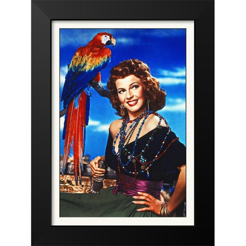 Promotional Still - Rita Hayworth Black Modern Wood Framed Art Print by Hollywood Photo Archive