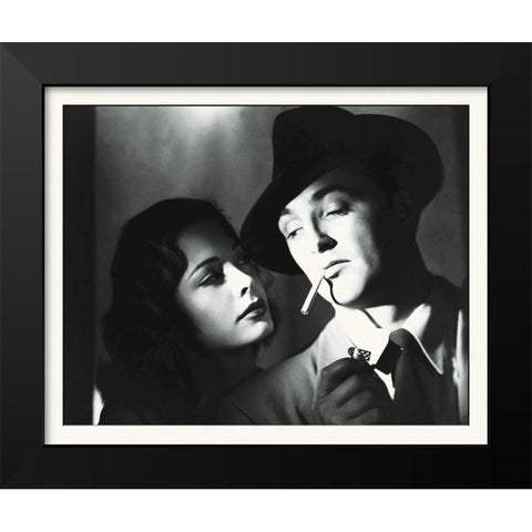 Promotional Still - Robert Mitchum Black Modern Wood Framed Art Print by Hollywood Photo Archive