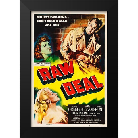 Raw Deal Black Modern Wood Framed Art Print by Hollywood Photo Archive