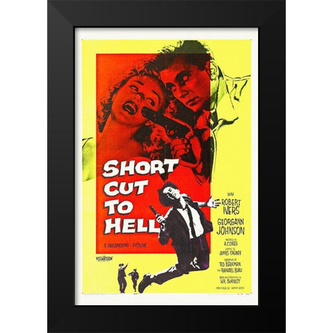 Short Cut To Hell Black Modern Wood Framed Art Print by Hollywood Photo Archive
