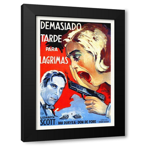 Spanish - Too Late For Tears Black Modern Wood Framed Art Print with Double Matting by Hollywood Photo Archive