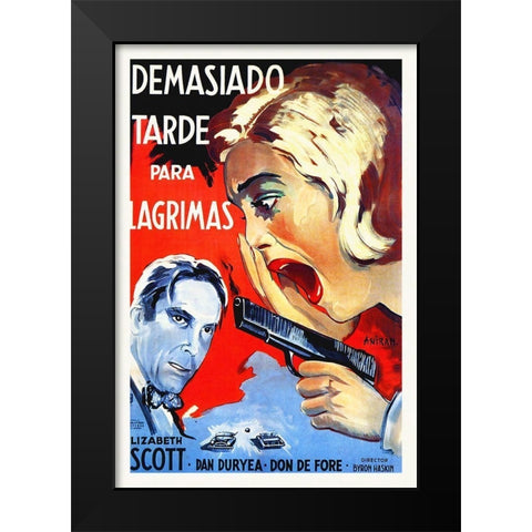 Spanish - Too Late For Tears Black Modern Wood Framed Art Print by Hollywood Photo Archive
