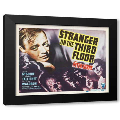 Stranger On The Third Floor Black Modern Wood Framed Art Print with Double Matting by Hollywood Photo Archive