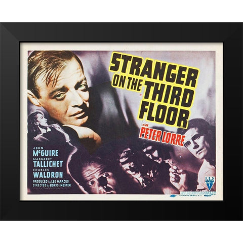 Stranger On The Third Floor Black Modern Wood Framed Art Print by Hollywood Photo Archive