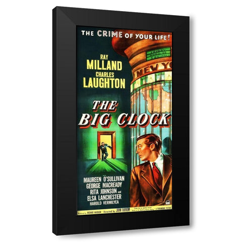 The Big Clock Black Modern Wood Framed Art Print by Hollywood Photo Archive