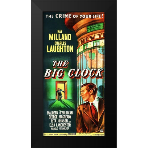 The Big Clock Black Modern Wood Framed Art Print by Hollywood Photo Archive