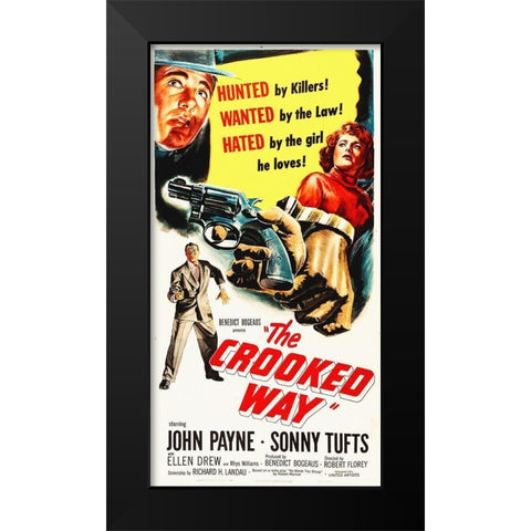 The Crooked Way Black Modern Wood Framed Art Print by Hollywood Photo Archive
