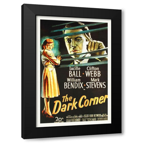 The Dark Corner Black Modern Wood Framed Art Print by Hollywood Photo Archive