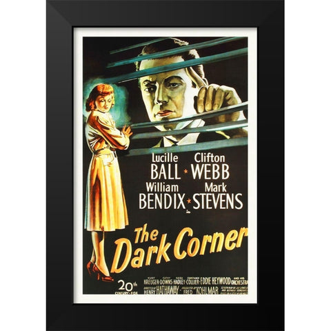 The Dark Corner Black Modern Wood Framed Art Print by Hollywood Photo Archive